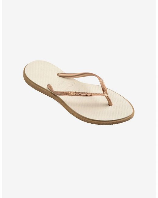 Havaianas White Slim Point Flip Flops