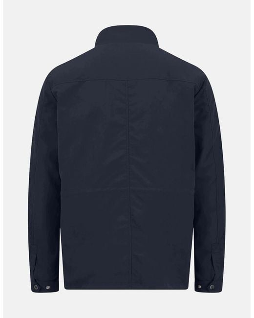 Fynch-Hatton Blue Stand Collar Field Jacket Dark for men