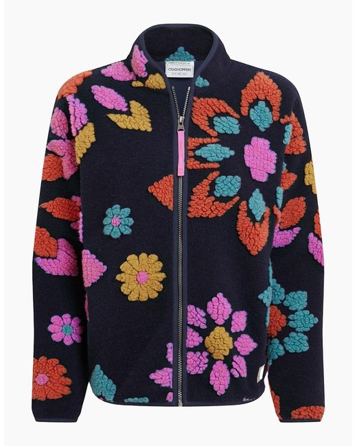 Craghoppers Blue Ladies Catalina Flowers Full Zip Fleece Jacket