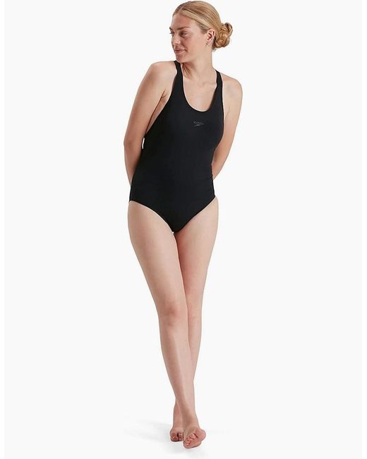 Speedo Black Ladies Power Eco Endurance+ One Piece Swimsuit