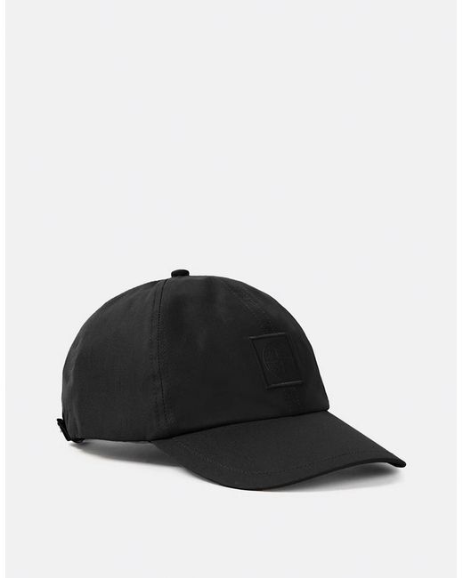 Stone Island Black Sof01 Ghost Patch Cap for men