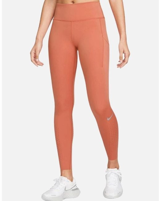 Nike Red Epic Luxe Peach Leggings