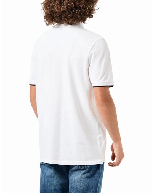 Weekend Offender White Sakai Polo Shirts Mid House Check Casual Golf Polo Tee Top for men