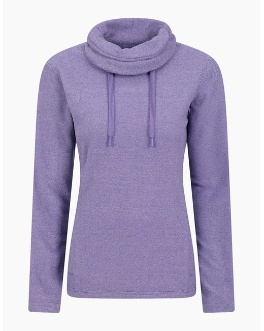 Mountain Warehouse Purple Ladies Hebridean Cowl Neck Fleece Top