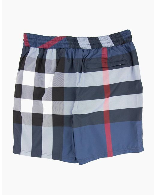 Burberry Blue Guildes Check Shorts for men