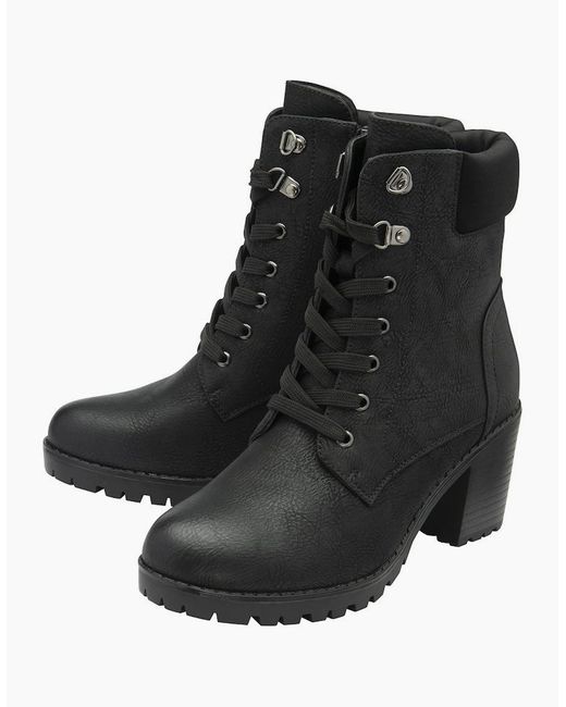 Lotus Black Gene Ankle Boots