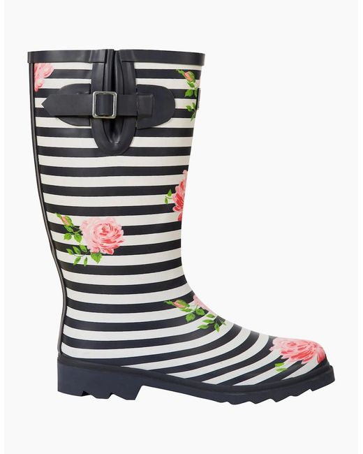 Trespass Blue Ladies Elena Floral Wellington Boots