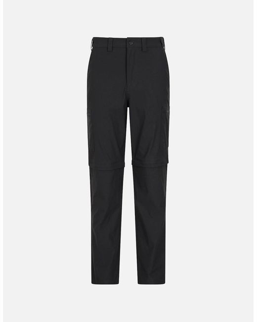 Mountain Warehouse Black Trek Convertible Trousers for men