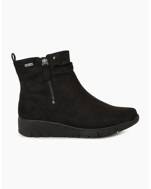Softline Black Derwent Stylish Ankle Boots