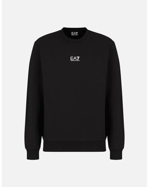 EA7 Black Core Logo Sweatshirt for men