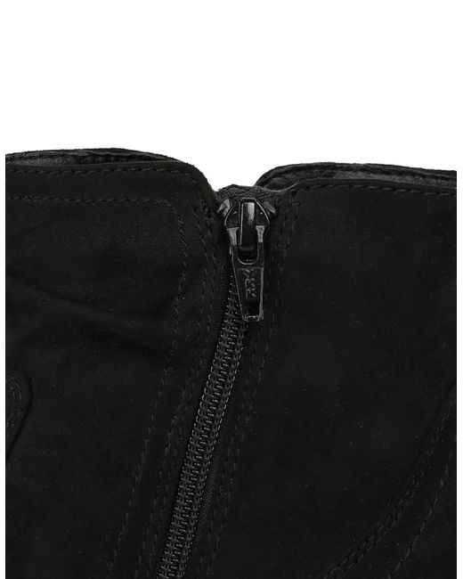 Softline Black Derwent Stylish Ankle Boots