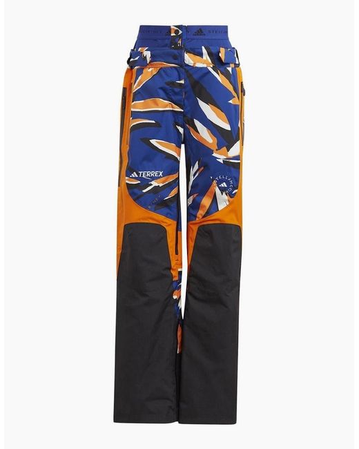 Adidas Blue Abstract Patterned Regular Fit Ski Pants