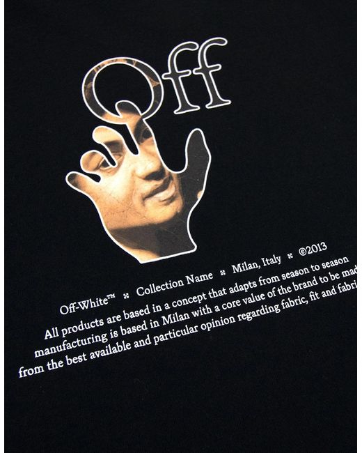 Off-White c/o Virgil Abloh Black Off Carav Hand/T Shirt Multi for men
