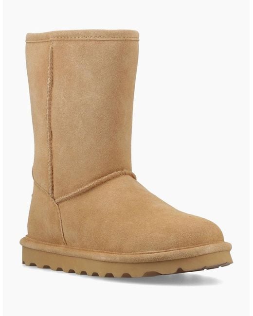 BEARPAW Brown Elle Short Suede Coffee Boots