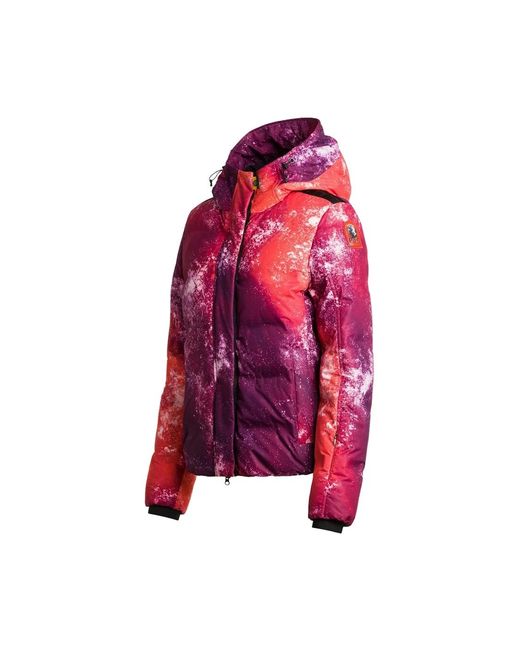Parajumpers Red Berry Snow Print Down Jacket