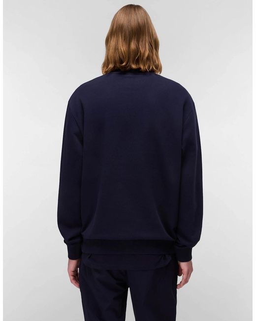 Napapijri Blue Small Box Crew Neck Sweatshirt for men