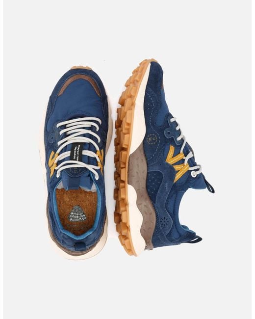 Flower Mountain Blue Yamano 3 Universal Works Trainers