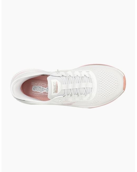 Skechers White Go Run Elevate Slip