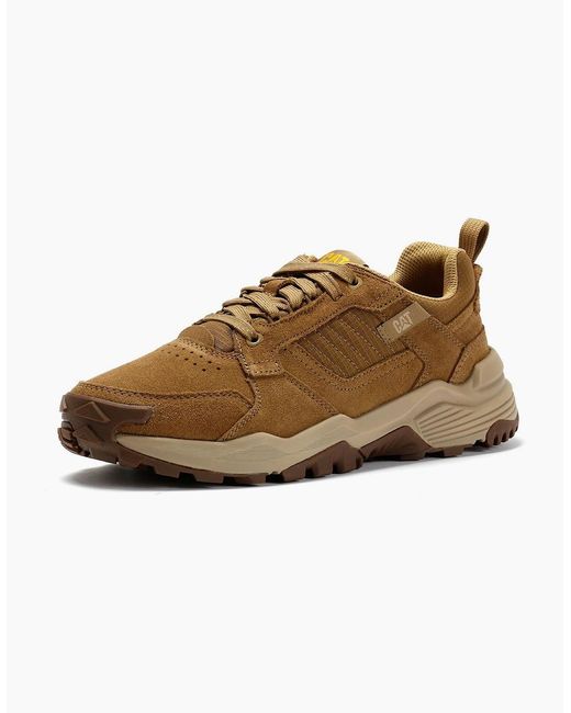 Caterpillar Brown Grapple Suede Butternut Trainers for men