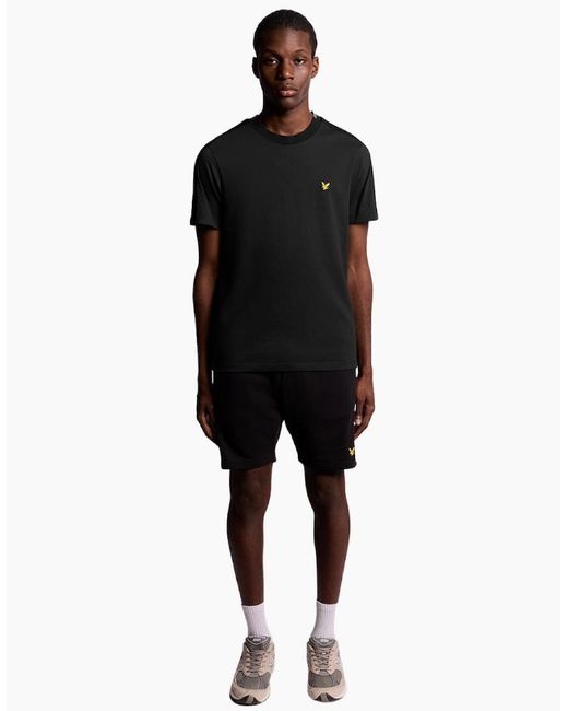 Lyle & Scott Black Lyle & Scott Tape T-Shirt for men