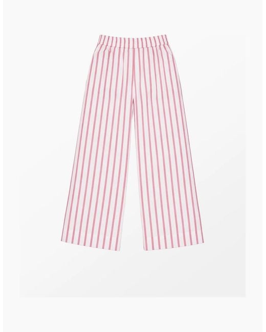 Ro&zo Pink Petite Stripe Cotton Blend Trousers