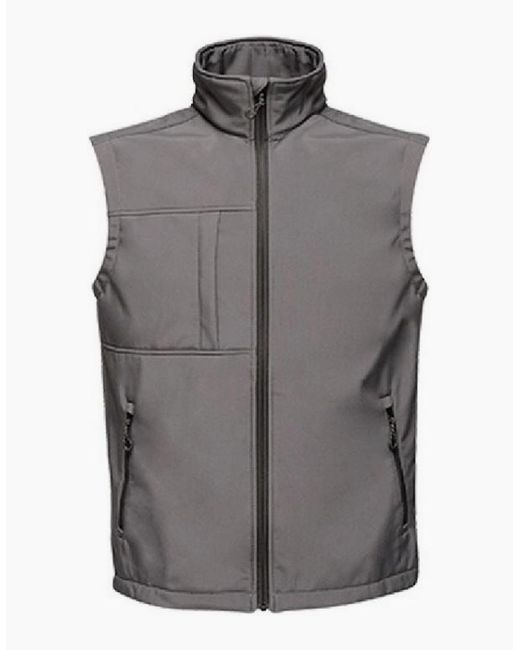 Regatta Gray Octagon Ii Printable Soft Shell Bodywarmer for men