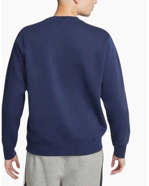 Nike Blue Dq4912 Sweatshirt Sportswear Club Fleece Crew Neck Pullover Jumper New for men
