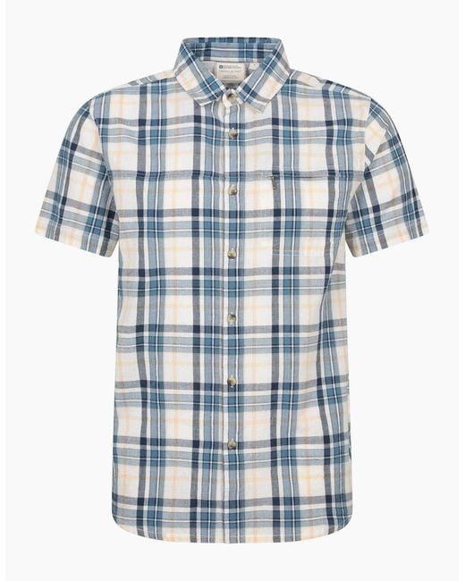 Mountain Warehouse Blue Cotton Shirt for men