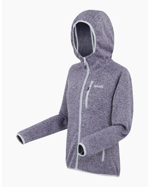 Regatta Purple Ladies Newhill Ii Marl Full Zip Hoodie
