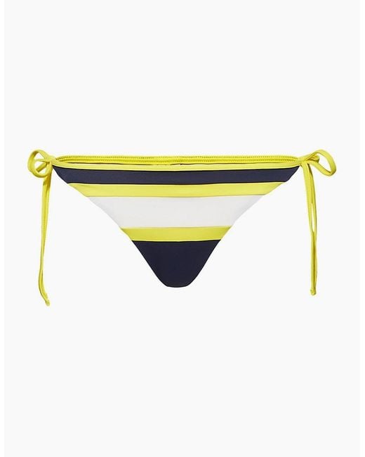 Tommy Hilfiger Yellow Cheeky String Side Tie Swim Bikini, Blazer