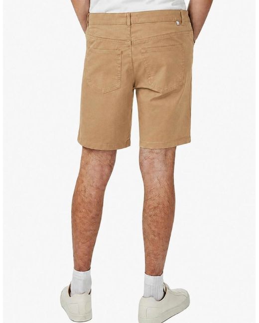 Ted Baker White Bactonn Five Pocket Tan Shorts for men