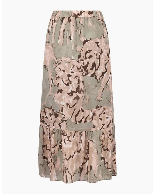Fynch-Hatton Natural Lion Print Maxi Skirt