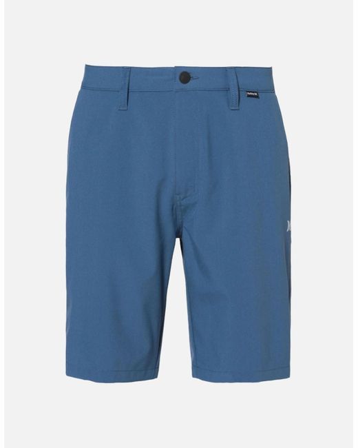 Hurley Blue Shorts Hybrid Polyester Stretch Casual Summer Quick Dry Beach Shorts for men