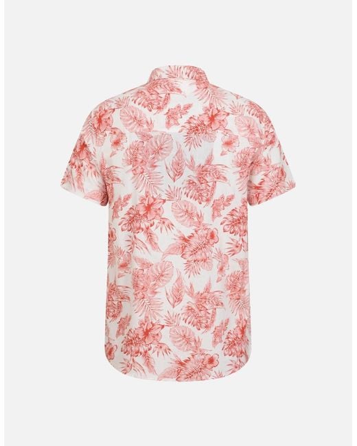 Mountain Warehouse Pink Tropical Leaves Shirt for men