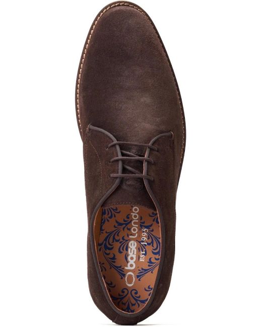 Base London Brown Bronte Derby Shoes for men