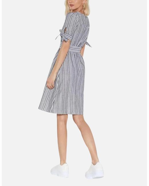 Brave Soul Blue Nichola Short Dress Casual Short Sleeve Ladies Midi Dress New