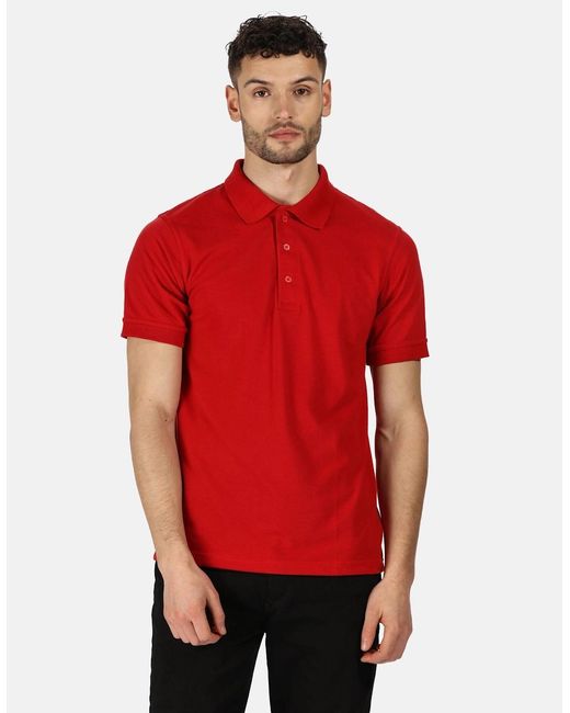 Regatta Red Professional Classic 65/35 Short Sleeve Polo Shirt for men