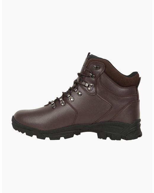 Mountain Warehouse Black Latitude Ii Extreme Leather Waterproof Walking Boots for men