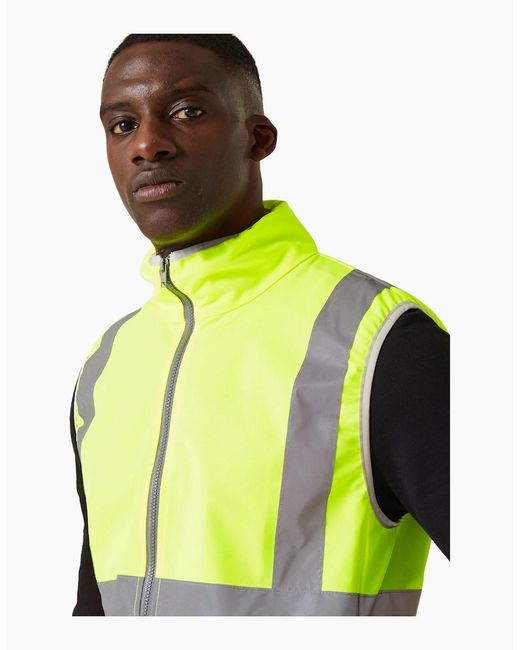 Regatta Yellow Professional Full Zip Hi-Vis Vest for men