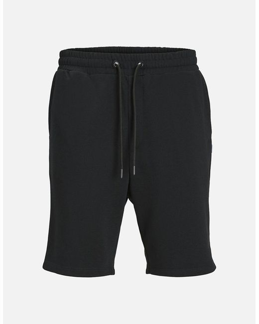 Jack & Jones Black Gordon Bradley Sweat Shorts for men