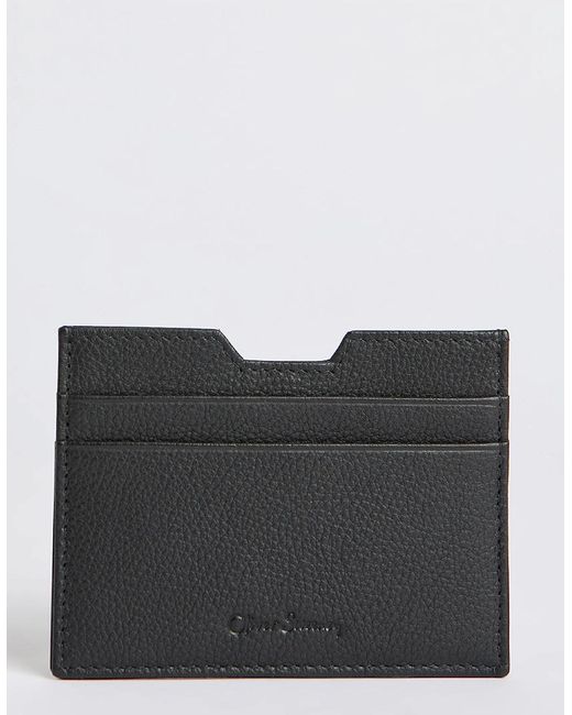 Oliver Sweeney Gray Milled Leather Cardholder for men