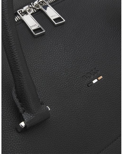 Boss Black Boss Ray Grainy Faux-Leather Holdall With Detachable Strap for men