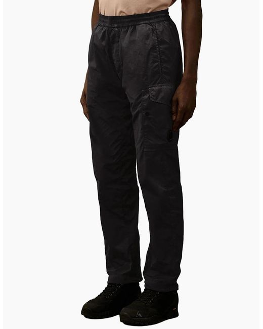 C P Company Black Chrome-R Lens Cargo Pants for men