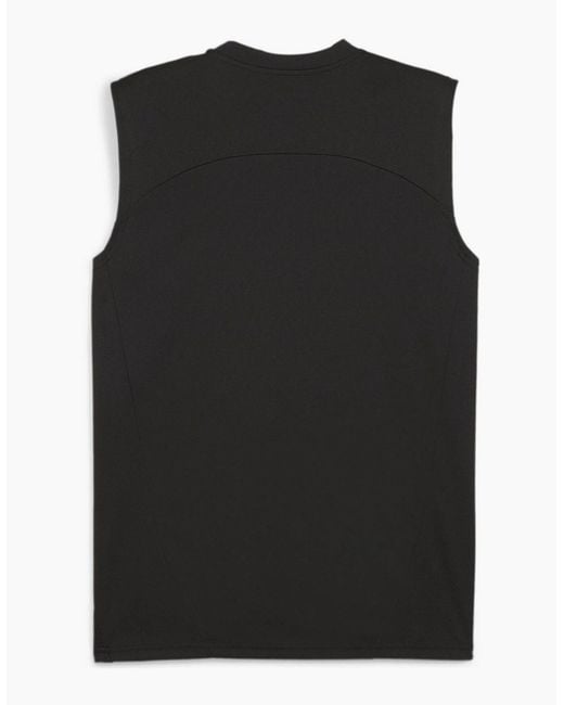 PUMA Black Teamfinal Training Short Sleeve Performance T-Shirt for men