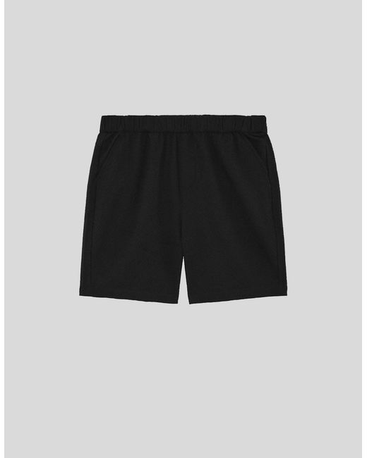Lyle & Scott Black Textured Resort Shorts for men