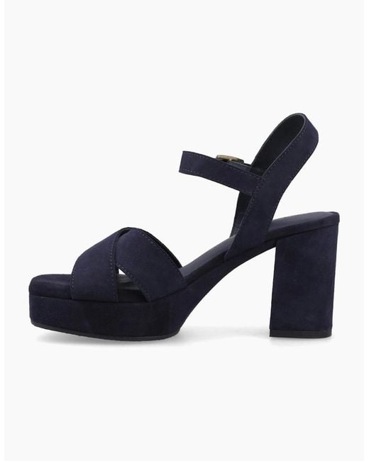 Hush Puppies Blue Ophelia Suede Sandals