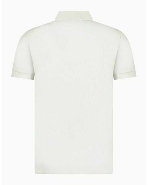Burberry White 'Hartford' Check Placket Polo Pistachio for men