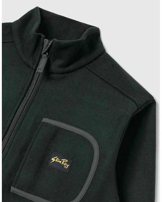 Stan Ray Black Wool Fleece Jacket for men