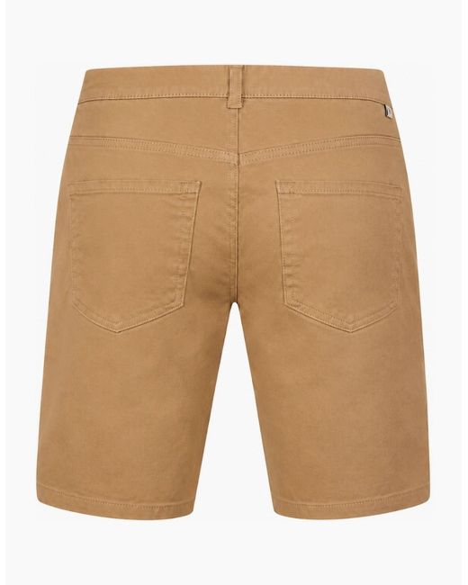 Ted Baker White Bactonn Five Pocket Tan Shorts for men