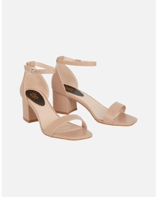 Dorothy Perkins White Ladies Sammy Block Heel Court Shoes
